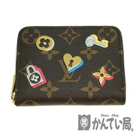Louis Vuitton Zippy Coin Monogram Brown Heart Padlock Key - Picture 1 of 13